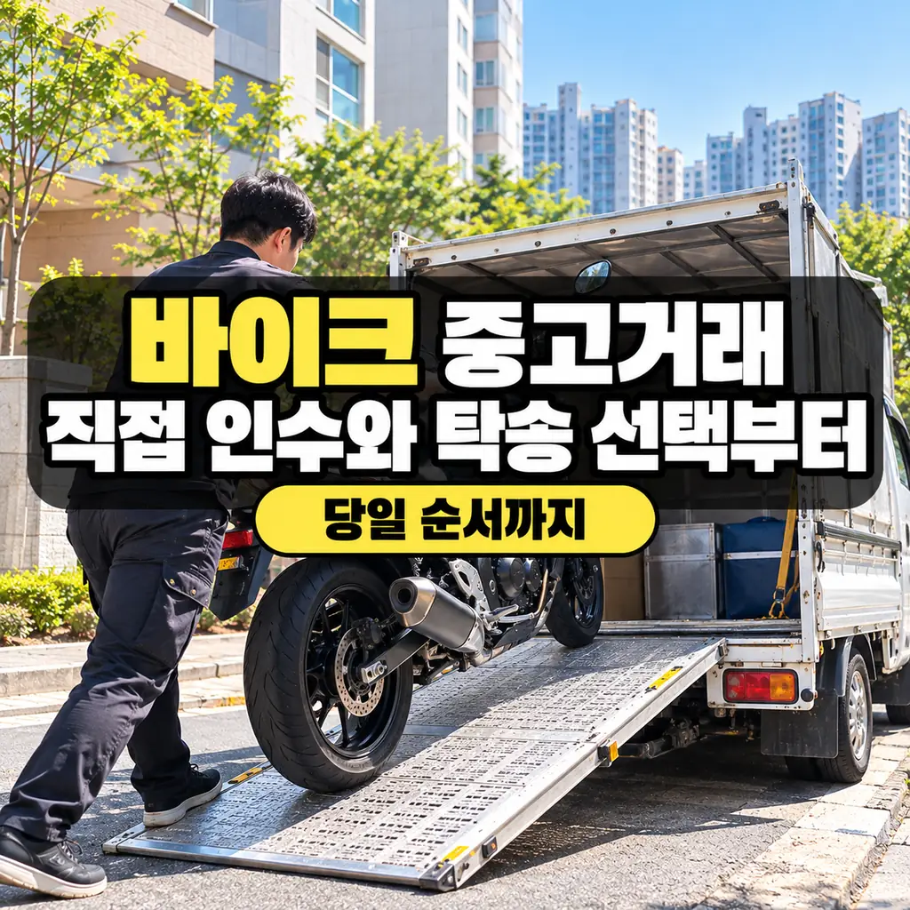 바이크 중고거래, 직접 가져오는 방법부터 탁송 비용까지