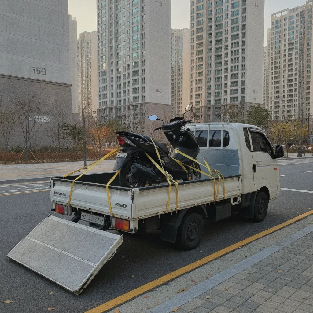 구리 남양주 오토바이 탁송, 구리 수택동에서 남양주 다산동까지